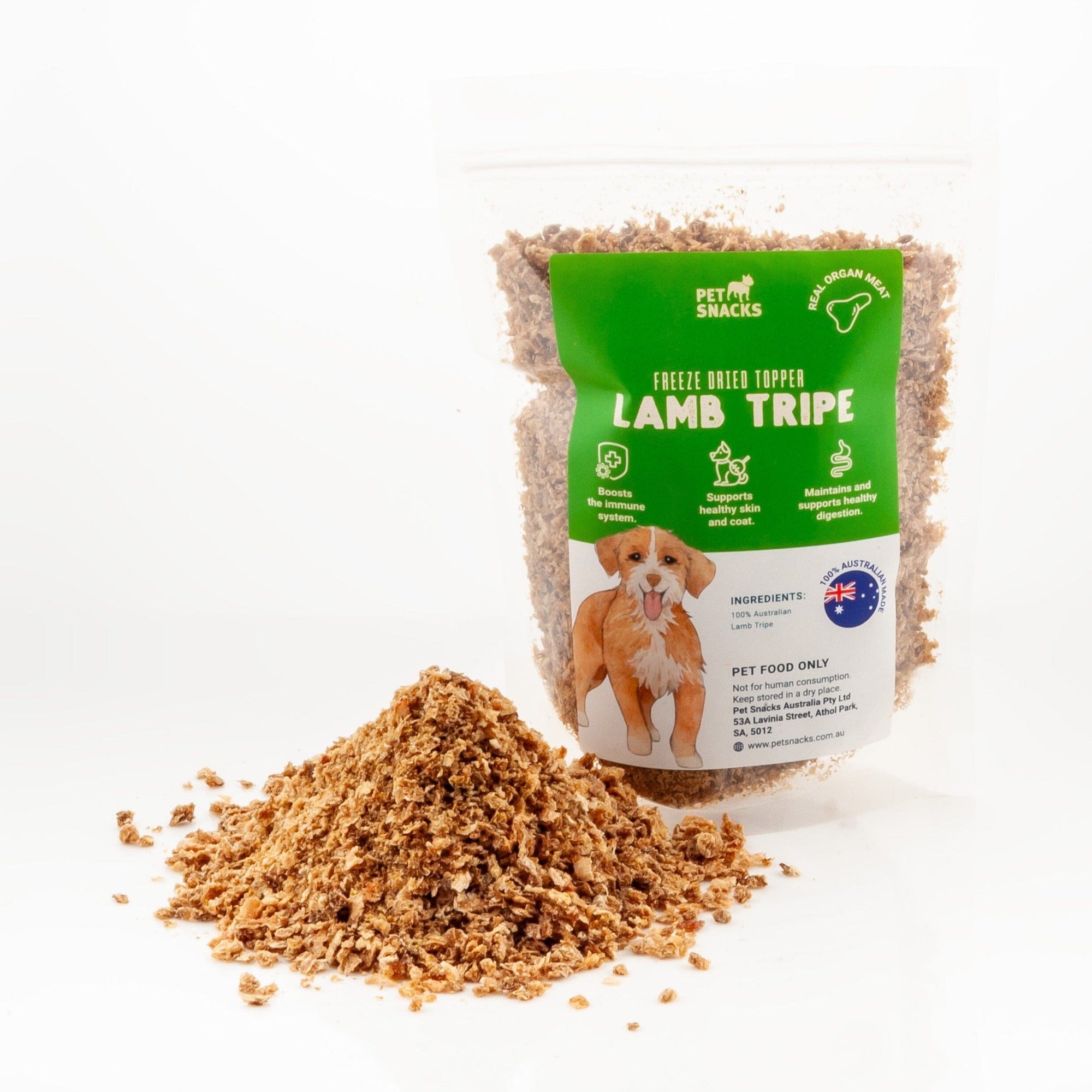 Raw Food Topper - Lamb Tripe Dog Treats Pet Snacks 